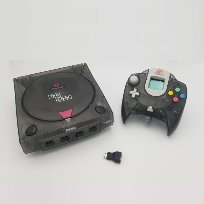 Modded Sega Dreamcast DCHDMI and GDEMU in Smoke Black – Retro Reflow