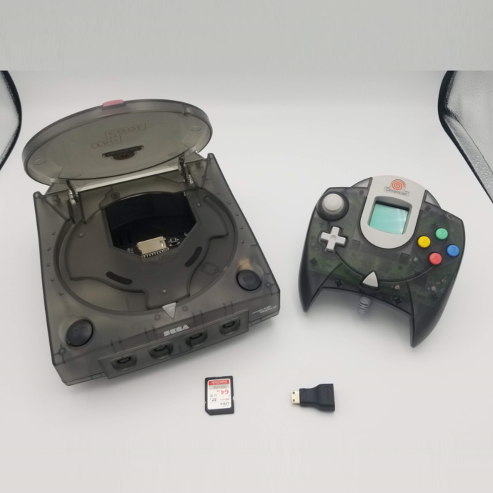 Modded Sega Dreamcast DCHDMI and GDEMU in Smoke Black – Retro Reflow